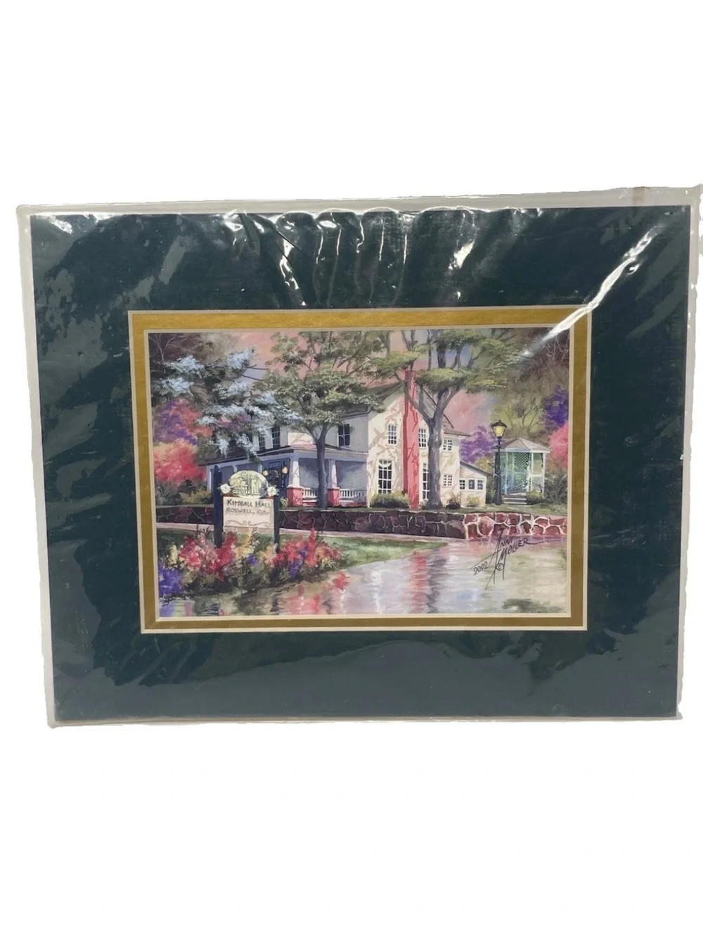 Anni Moller Kimball Hall Roswell GA 2002 Matted Art Print Georgia Landmark 8x10
